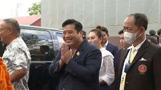 Thai king's son visits temple on surprise trip to kingdom | AFP