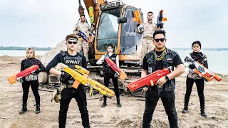 LTT Game Nerf War : Warriors SEAL X Nerf Guns Fight Crime Mr Close Destroy Mercenary Campaign