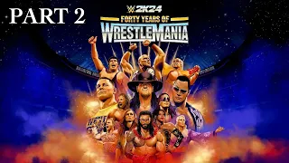 WWE 2K24 Showcase 40 Years Of Wrestlemania Gameplay Walkthrough FULL GAME | PART 2 | 4K 60FPS |