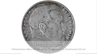 Silbergehalt Münzen 3. Reich