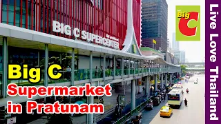 Supermarket Big C in Bangkok | Biggest shopping super-center in Pratunam #livelovethailand