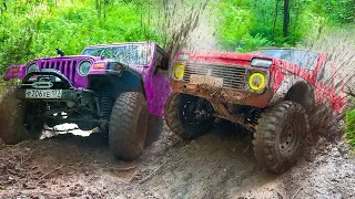 Круче джипов!! Offroad битва Уаз, нива + трактора  Jeep и легенда СССР нива 1985 года на бездорожье