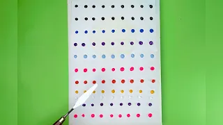 Easy Canvas Idea:Full Moon Acrylic Painting From Dots For Beginner/Easy Canvas Idea#acrylicpainting