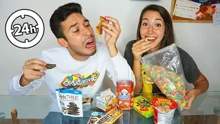 MANGIAMO SOLO CIBO SNACK AMERICANO PER 24 ORE! *ci siamo sentiti male*