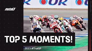 Top 5 Moto3™ Moments | 2023 #ThaiGP