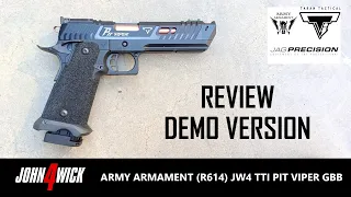 REVIEW : JW4 TTI Pit viper (Army Armament R614) (DEMO Version) GBB