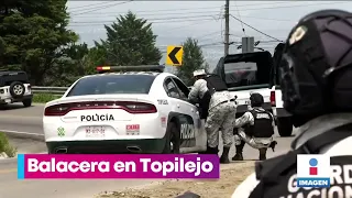 Balacera en Topilejo deja 14 detenidos y al menos 2 heridos | Noticias con Yuriria Sierra