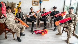 Nerf Guns War : S.W.A.T Girl Seal Team Attack Group Of Controlled Criminals By Boss Dark In Villa