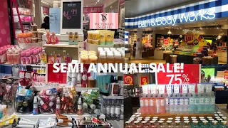 SEMI-ANNUAL SALE SHOP WITH ME! VICTORIA'S SECRET AND BATH & BODY WORKS | NEW 75% OFF MARKDOWNS