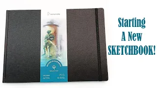Starting A New Sketchbook! Cover Page Art in a Hahnemuhle 100% Cotton A4 Book