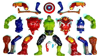 Merakit Mainan Hulk Smash Vs Hulk Buster, Siren Head dan Captain America Avengers Superhero Toys