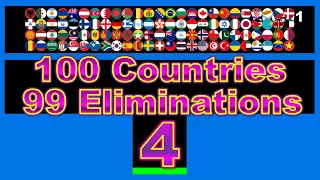 100 countries & 99 times elimination4 -marble race in Algodoo- | Marble Factory 2nd