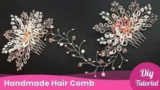 How To Make Wedding Hair Comb. DIY Craft Idea Tutorial