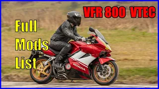 My VFR 800 VTEC full bike & mods overview