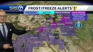 Freeze warnings across New Mexico tonight