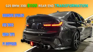 G20 BMW 330i REAR END TRANSFORMATION! | Tutorial/Installation Guide and Vlog (Parts In Desc.)