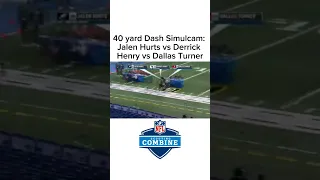 2024 NFL Combine- 40 Yd Dash Simulcam - Jalen Hurts vs Derrick Henry vs Dallas Turner