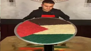 Czn Burak Makes Palestine Flag To Show His love | Famous Turkish chef Czn Burak Amazing MSG