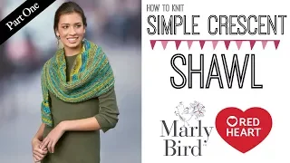 How to Knit Simple Crescent Shawl