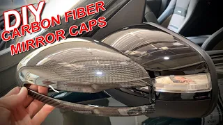 DIY Carbon Fiber skinning Mirror Caps for Mercedes GLE 63 AMG, how it’s made production