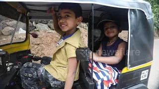 Indian man builds a fully functional mini auto-rickshaw for his children