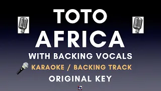 Toto - Africa | Karaoke With Backing Vocals (Original Key)