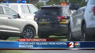 Middletown officer shot released from hospital