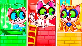 😻We Build A Giant Playhouse🙀 Supper Kittens Stories For Kids || Purr-Purr Stories
