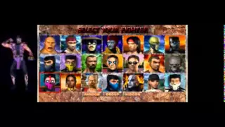 Secret Mortal Kombat 4 Character Select Screen