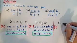 Ejercicio  aplicación definición  de división entera