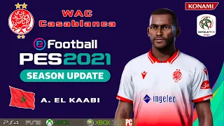 A. EL KAABI face+stats (WAC Casablanca) How to create in PES 2021