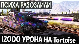 12000 УРОНА НА Tortoise! РАЗОЗЛИЛИ ПСИХА В WORLD OF TANKS!