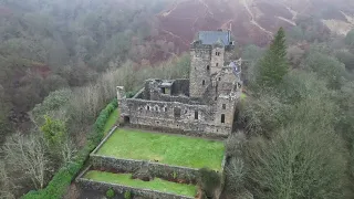 Dollar Glen & Castle Campbell Drone Scotland #travel #castle