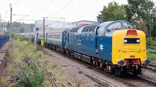 DELTIC Diesel Locomotive 55013 'THE BLACK WATCH' Charter Service To Scarborough At Hornsey 19/8/23