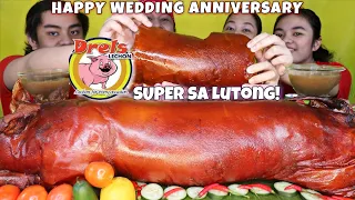 DREL’S NATIVE CEBU LECHON BABOY MUKBANG | ONE WHOLE NATIVE ROAST PIG MUKBANG PHILIPPINES