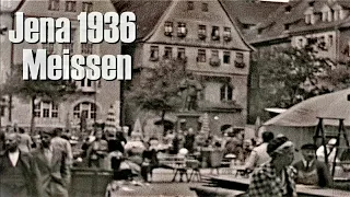 Jena & Meissen 1936 - Marktplatz Altstadt - Uni - Burg