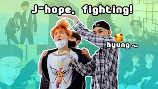 Hobi playing along with whatever maknae line wants