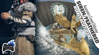 SIREN'S SONG Ship & FEATHERED Bracer Assassin's Creed Odyssey Sargon Weekly Reset Items