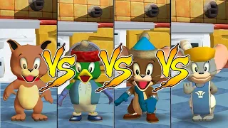 Tom and Jerry in War of the Whiskers Jerry Vs Nibbles Vs Duckling Vs Tyke (Master Difficulty)