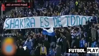 Feos insultos de los Afcionados del Espanyol contra Shakira y Gerard Pique • 2016