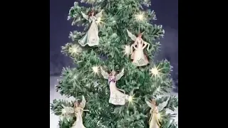 'Silver Blessings Nativity' Pre-Lit Christmas Tree