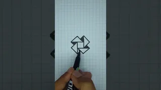 Easy 3D Illusion Art Drawing on Graph Paper