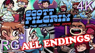 Scott Pilgrim vs. The World: The Game - Xbox 360 - All endings including DLC characters [4K60]