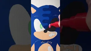 Drawing Sonic and Sonic.exe Fusion Effect with Posca Markers!