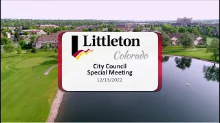 City Council Special Meeting & Study Session - 12/13/2022