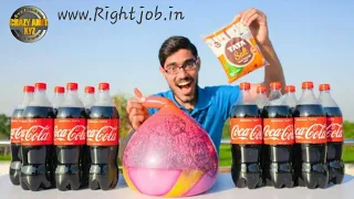 Coca Cola VS Salt in Large Balloon |आगे क्या होगा | Crazy Amit XYZ @CRAZY_XYZ