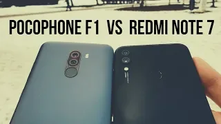 Pocophone F1 vs Redmi Note 7 Camera comparison/Screen/Size/Sound Speakers/Design! Review