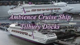 Ambassador Cruise Ship Ambience. Docked in Tilbury Docks.   DJI Mini 2