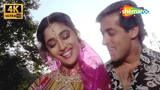 Mohabbat Ka Pyasa | Dil Tera Aashiq | Salman Khan | Madhuri Dixit | Udit Narayan | 4K Hindi Songs