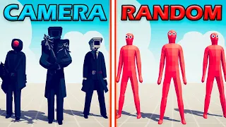 CAMERAMAN TEAM vs RANDOM UNITS TEAM - Totally Accurate Battle Simulator | TABS